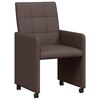 vidaXL Dining Chairs 2 pcs Dark brown 58 x 65 x 94 cm Fabric