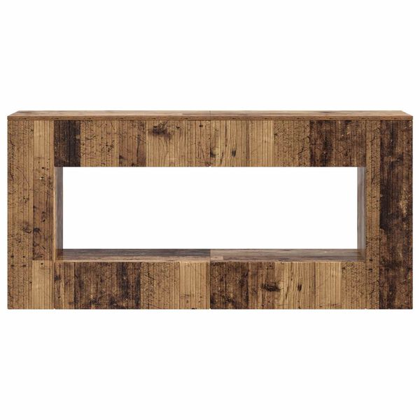 vidaXL Console Table Striped Old Wood 155 x 29 x 74 cm Engineered Wood