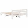 vidaXL Bed Frame without Mattress White 140x200 cm Solid Wood Pine