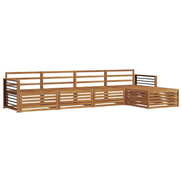 vidaXL Outdoor Sofa Set 5 pcs Natural