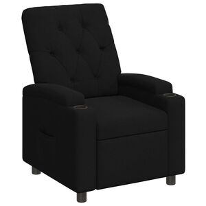 vidaXL Recliner Chair Black 75 x 95 x 101 cm Fabric