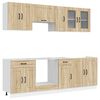 vidaXL 8 Piece Kitchen Cabinet Set "Kalmar" Sonoma Oak Engineered Wood