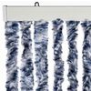 vidaXL Insect Curtain Blue, White and Silver 56x185 cm Chenille