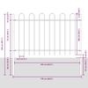vidaXL Garden Fence Grey 5.1 x 1 m Powder-coated steel