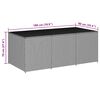 vidaXL Garden Storage Box Poly Rattan 180x90x70 cm Grey