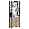 vidaXL Book Cabinet Sonoma Oak 60 x 24 x 161 cm Engineered Wood
