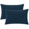 vidaXL Cushion Cover 2 pcs HEERLEN Blue 30 x 50 cm Microfiber Fleece