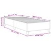 vidaXL Platform Bed Frame Light Grey 90 x 190 cm Fabric