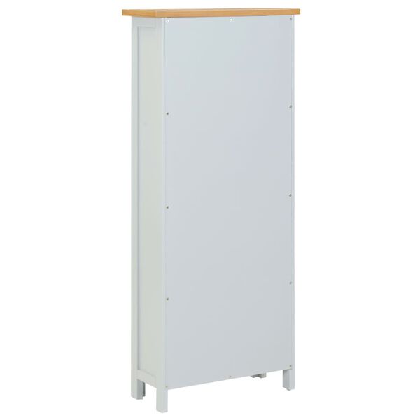 vidaXL Media Storage Cabinet 50x22x122 cm Solid Oak Wood