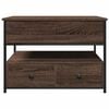vidaXL Coffee Table Brown Oak 70x50x50 cm Engineered Wood and Metal