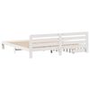 vidaXL Bed Frame without Mattress White 180x200 cm Super King Solid Wood Pine