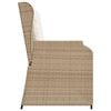 vidaXL Garden Bench Beige Poly Rattan