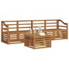 vidaXL Sofa Sets 5 pcs Natural Solid Acacia Wood
