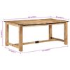 vidaXL Dining Table 180x90x75 cm Solid Wood Mango