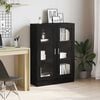 vidaXL Book Cabinet Black Oak 82.5x30.5x115 cm Engineered Wood