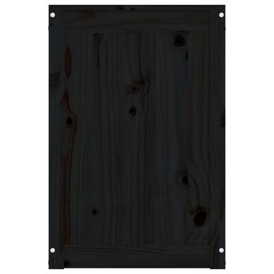 vidaXL Laundry Box Black 88.5x44x66 cm Solid Wood Pine