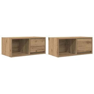 vidaXL TV Cabinets 2 pcs Artisan Oak 60x31x25.5 cm Engineered Wood