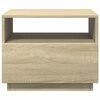 vidaXL Coffee Table with LED Lights Sonoma Oak 50x49x40 cm
