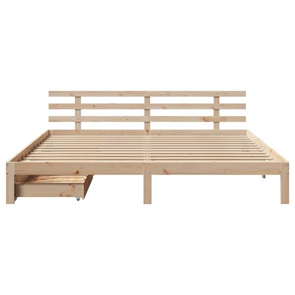 vidaXL Bed Frame with Drawers without Mattress 200x200 cm