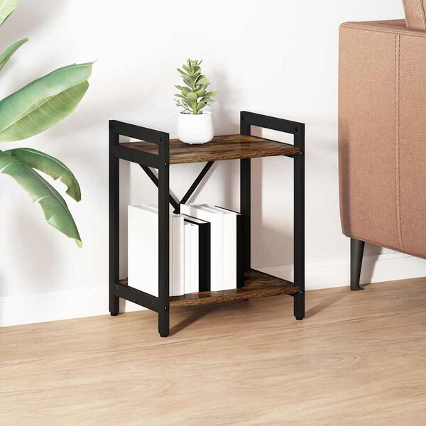 vidaXL Bookshelf Smoked Oak 40 x 30 x 50 cm Engineered Wood