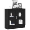 vidaXL Book Cabinet Black Oak 82.5 x 30.5 x 80 cm Engineered Wood