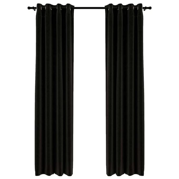 vidaXL Linen-Look Blackout Curtains 2 pcs Anthracite 140x225cm