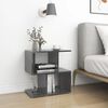 vidaXL Bedside Cabinets 2 pcs High Gloss Grey 50x30x51.5 cm Engineered Wood