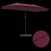 vidaXL Garden Parasol Bordeaux Red 385 x 209 x 244 cm Polyester