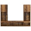 TV Wall Units with LED Wall-mounted 5 pcs Old wood 40.5 x 30 x 102 cm