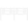 vidaXL Metal Replace Headboard White 200cm