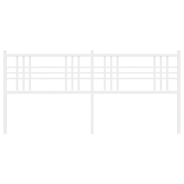 vidaXL Metal Replace Headboard White 200cm