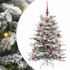 vidaXL Artificial Hinged Christmas Tree White 120 cm PE and PVC