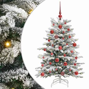 vidaXL Artificial Hinged Christmas Tree White 120 cm PE and PVC