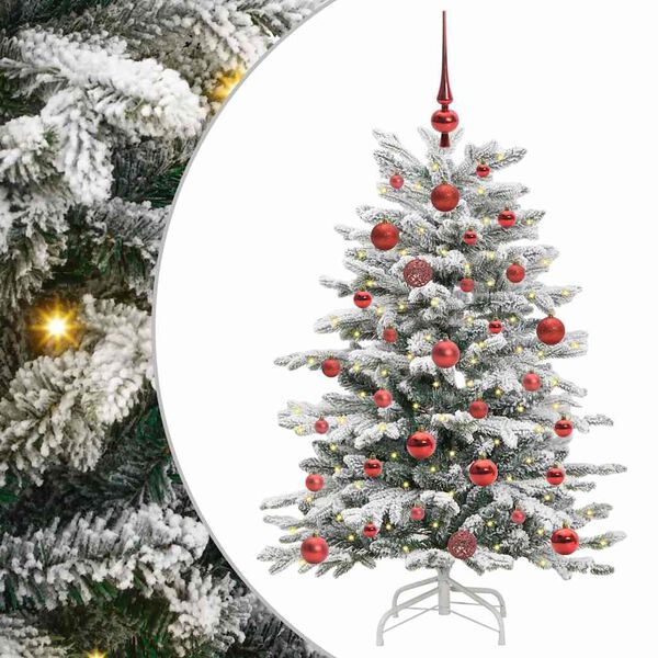 vidaXL Artificial Hinged Christmas Tree White 120 cm PE and PVC