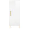 vidaXL Highboard High Gloss White 34.5x34x180 cm Engineered Wood