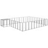 vidaXL Dog Kennel Black 25.41 m² Steel