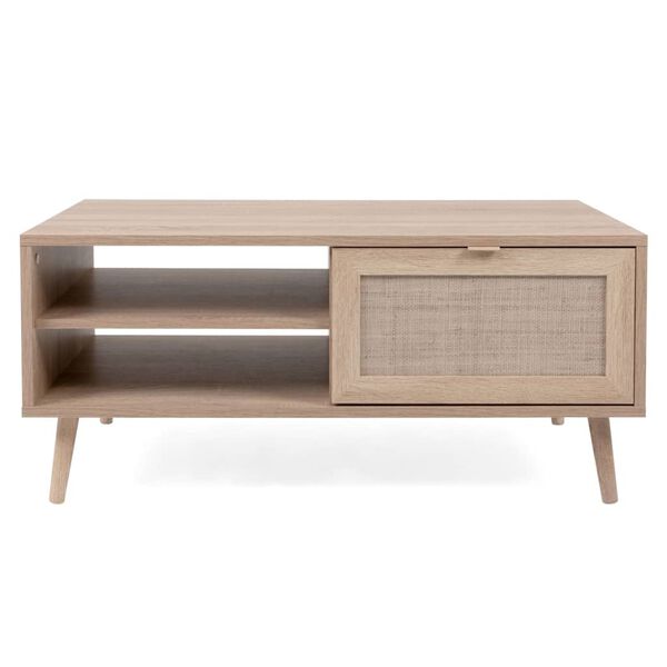 Finori Coffee Table Bali 55A Sonoma Oak and Cane Print