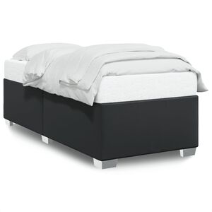 vidaXL Bed Frame without Mattress Black&nbsp;Single&nbsp;Faux Leather