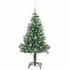 vidaXL Artificial Christmas Tree Snow Flocked with LED Light 150 cm