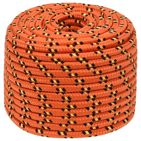vidaXL Boat Rope Orange 12 mm 100 m Polypropylene