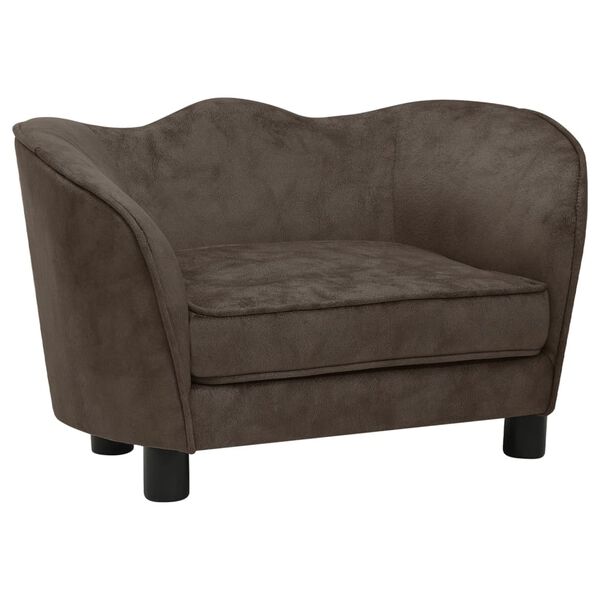 vidaXL Dog Sofa Brown 66x43x40 cm Plush