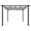 vidaXL Garden Gazebo with Retractable Roof 3x3 m Cream