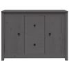 vidaXL Sideboard Grey 100x35x74 cm Solid Wood Pine