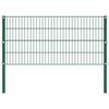 vidaXL Fence Panel with Posts Iron 176.5x80 cm Green