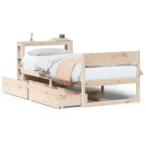 vidaXL Bed Frame without Mattress 100x200 cm Solid Wood Pine