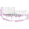 vidaXL Bed Frame without Mattress Double Solid Wood Pine