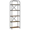 vidaXL Bookshelf 5-Tier 60 x 30 x 183 cm Engineered wood Smoked Oak