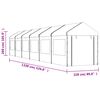 vidaXL Gazebo with Roof White 13.38x2.28x2.69 m Polyethylene