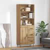 vidaXL Highboard with Drawer 2 pcs Artisan Oak Engineered Wood