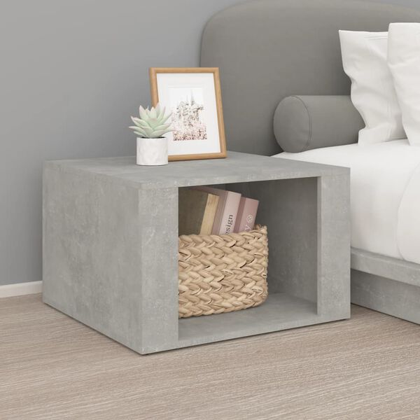 vidaXL Bedside Table Concrete Grey 57x55x36 cm Engineered Wood
